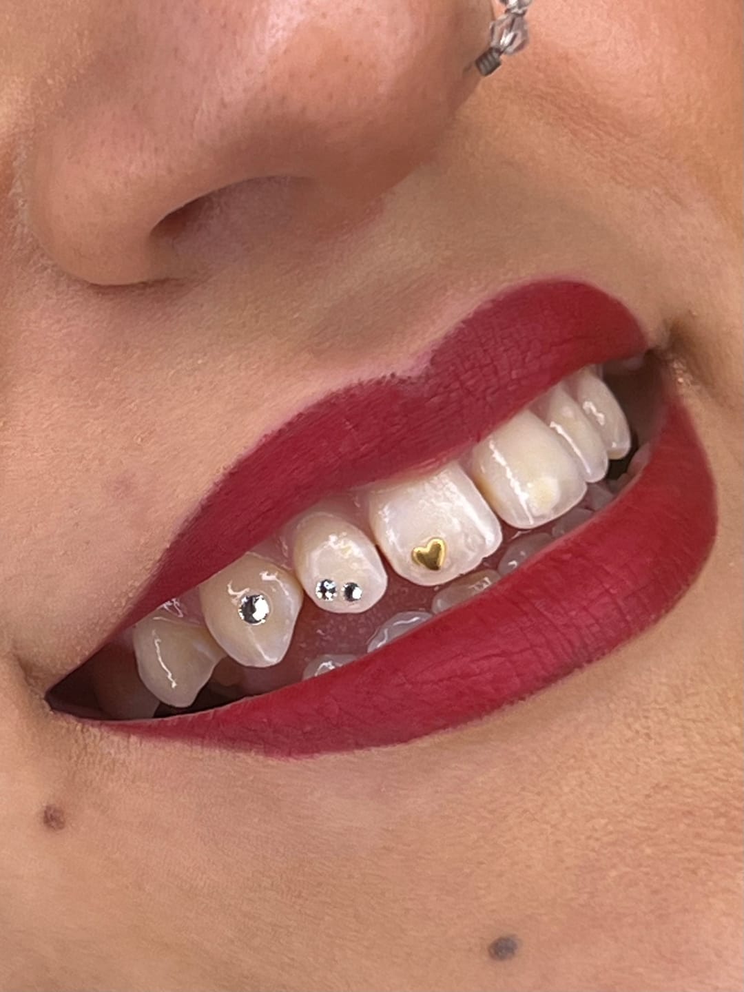 Customer photo review of Small Heart 24-karat gold