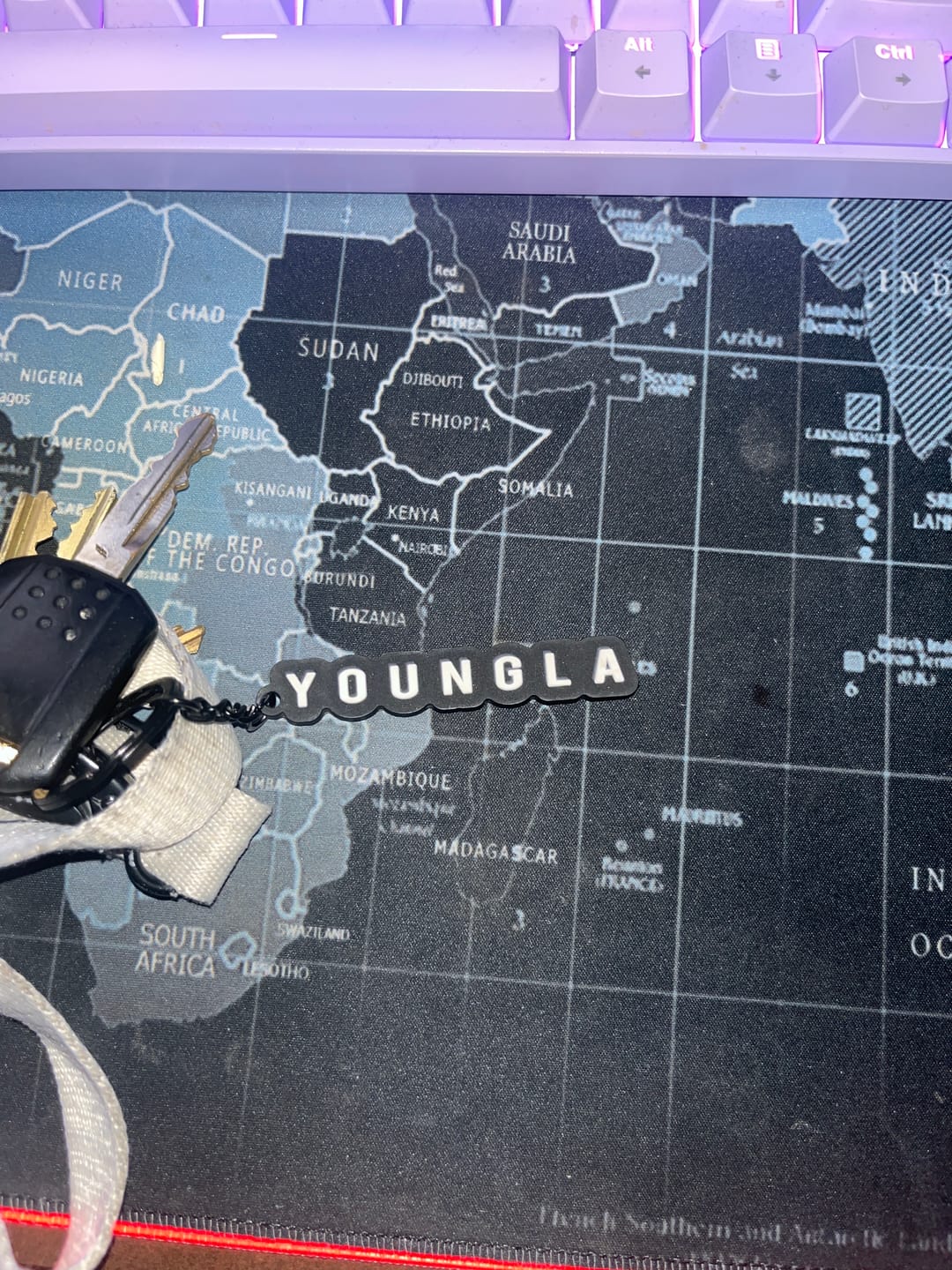 Customer photo review of 931 YoungLA Keychains
