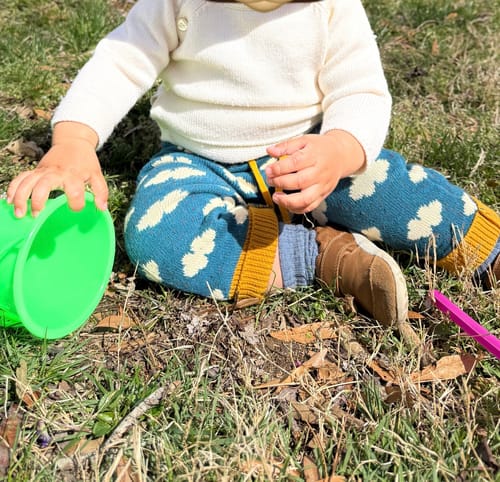 Customer photo review of Teal Cloud Tie Waist Knitted Joggers