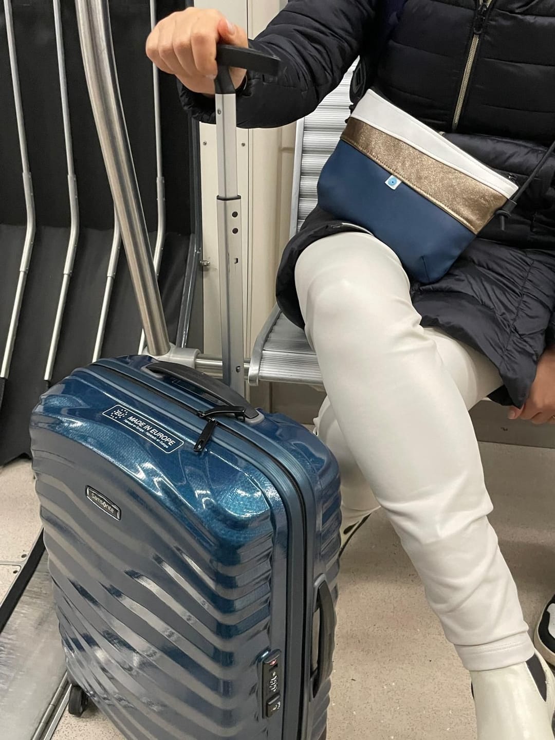 Customer photo review of MINI PIANOSA blu/bronzo lamé/bianco