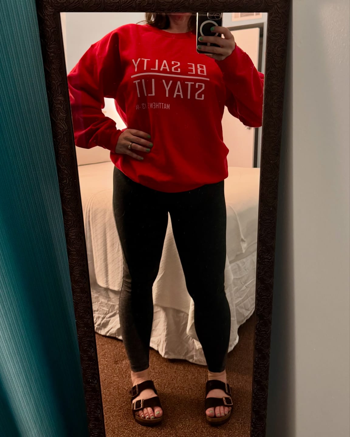 Customer photo review of Be Salty Stay Lit - Matthew 5:13-15 Unisex Christian Sweatshirt