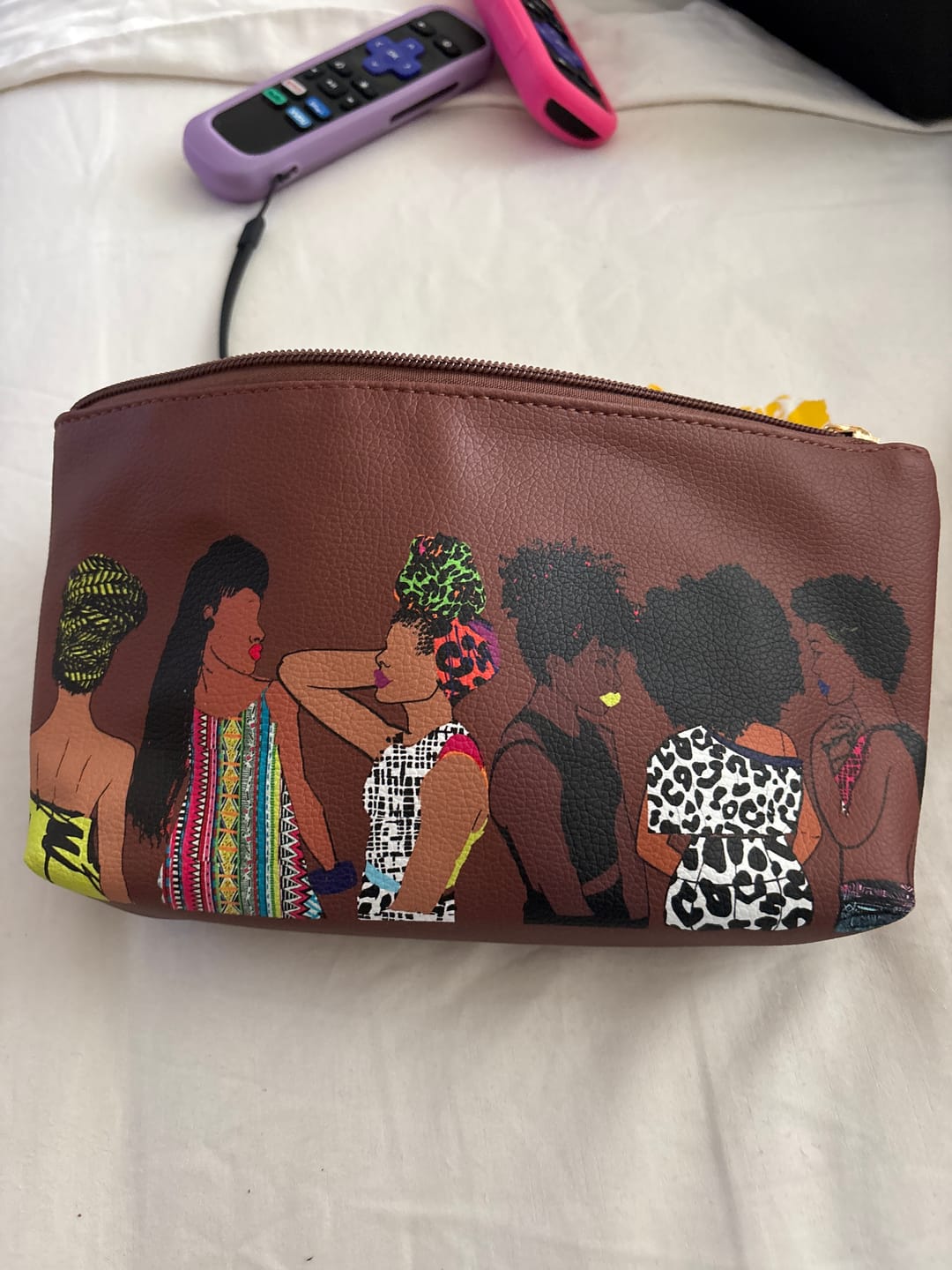 Customer photo review of Squad Espresso Brown Cosmetic Bag