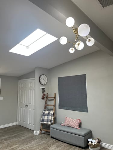 Customer photo review of Frosted Bubble Linear Sputnik Semi Flush Mount