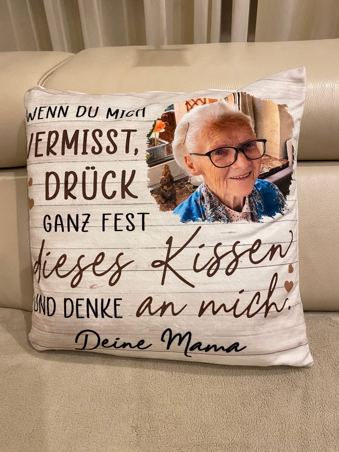 Customer photo review of Immer bei dir - Familien-Kissen