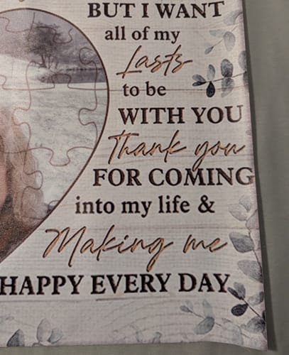 Customer photo review of I Want All Of My Lasts To be With You - Upload Image, Gift For Couples - Personalized Horizontal Poster