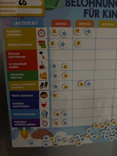 Customer photo review of Magnetische Belohnungstafel