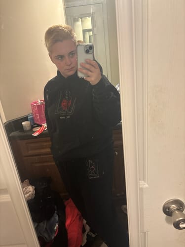 Customer photo review of Custom Soulmate© Embroidery Sweatpants