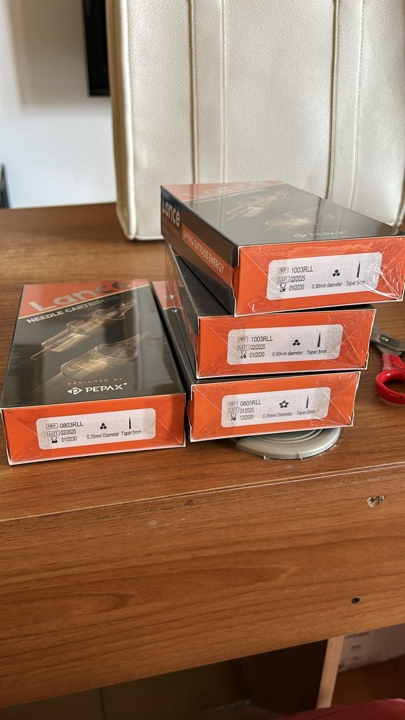 Customer photo review of PEPAX LANCE Tattoo Cartridge Needles Round Liner (20pcs per box)