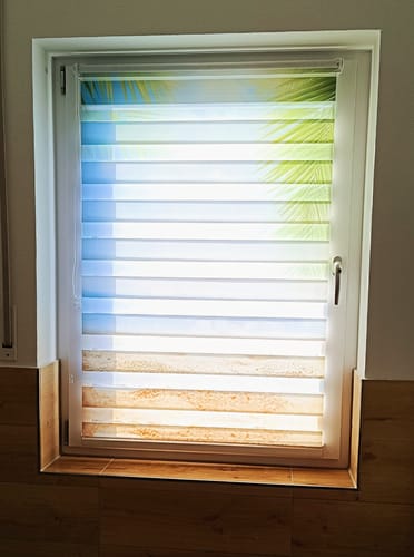 Customer photo review of Doppelrollo Klemmfix mit Motiv