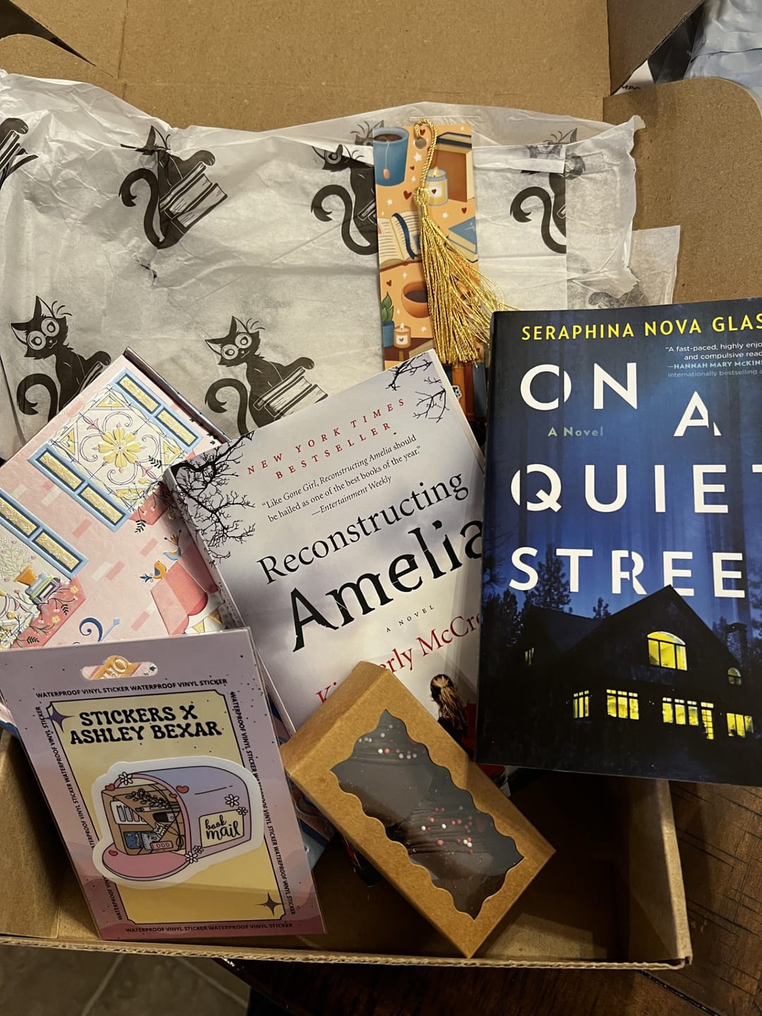 Customer photo review of Quarterly Mystery/Thriller Book Box