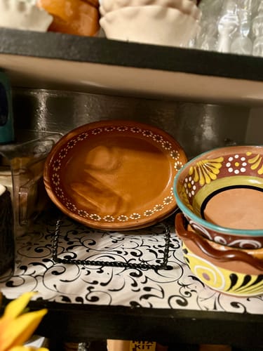 Customer photo review of Mexican Clay Plates Oval Plates 8" Set of 4 Lead Free Mexican Plates Platos de Barro Ovalados