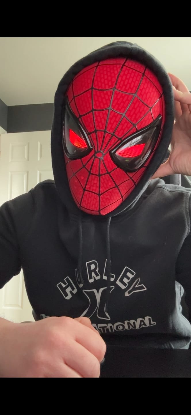 Customer photo review of [NEW] Spidey Gear™ Amazing Spidey Mask