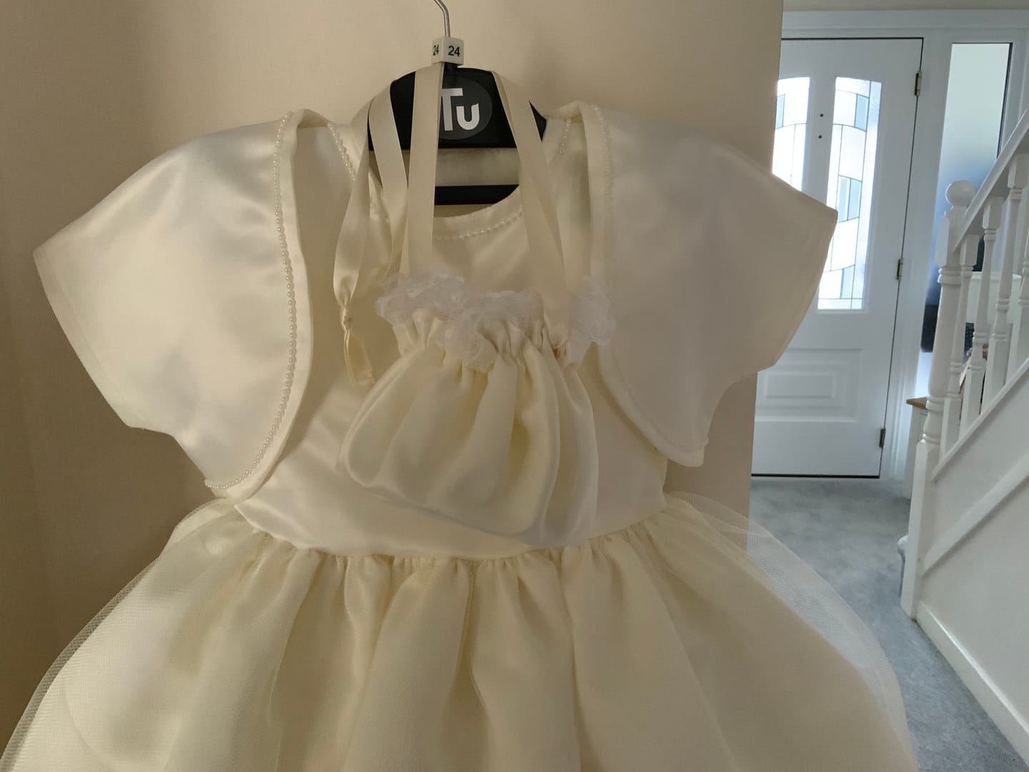 Customer photo review of Plain Duchess Satin Fabric