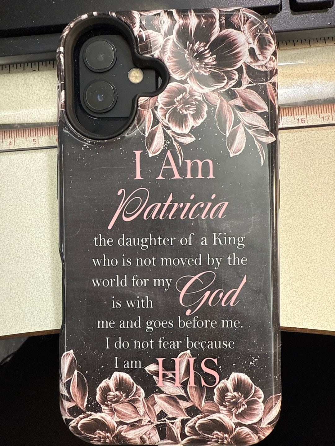 Customer photo review of Personalized Daughter Of A King Phone Case With Custom Name