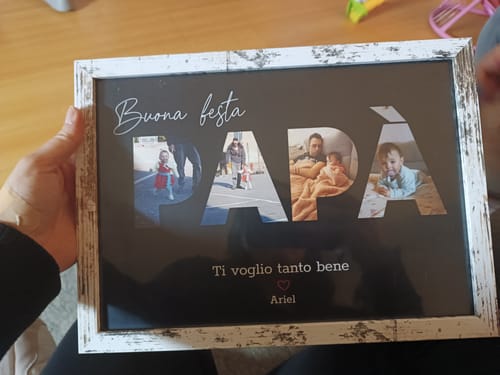 Customer photo review of Buona festa del papà - Poster personalizzato