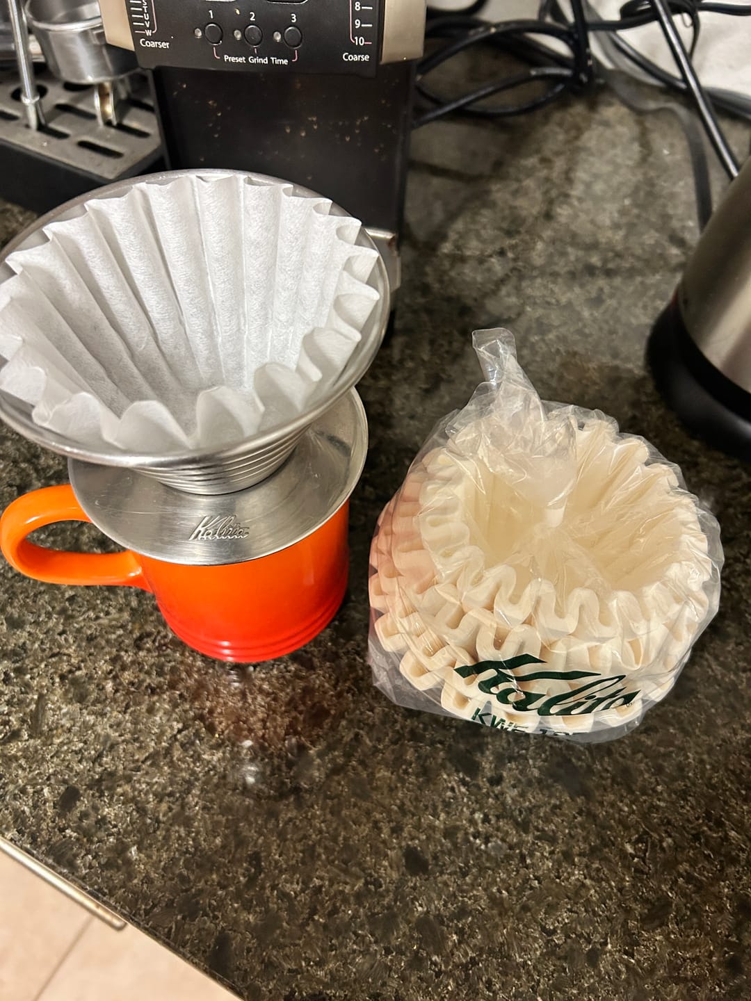 Customer photo review of Kalita Wave 185 Coffee Filters - 100ct