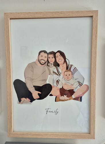 Customer photo review of Quadro Retrato Colorido Personalizado