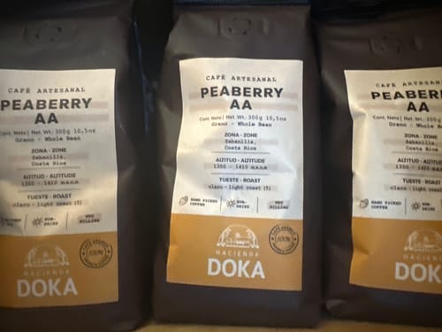 Customer photo review of Café Hacienda Doka Peaberry AA