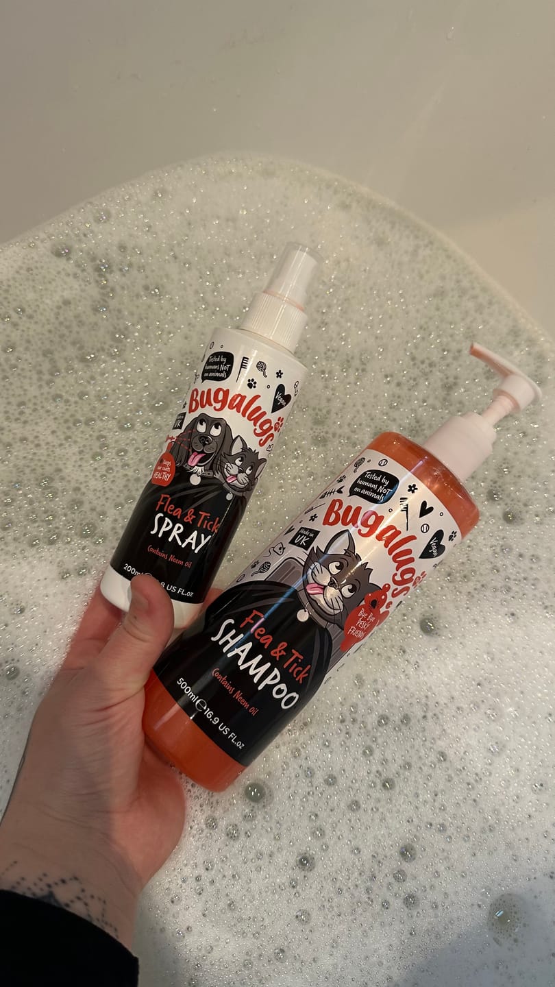 Customer photo review of Flea & Tick Spray with Neem Oil for Dogs & Cats