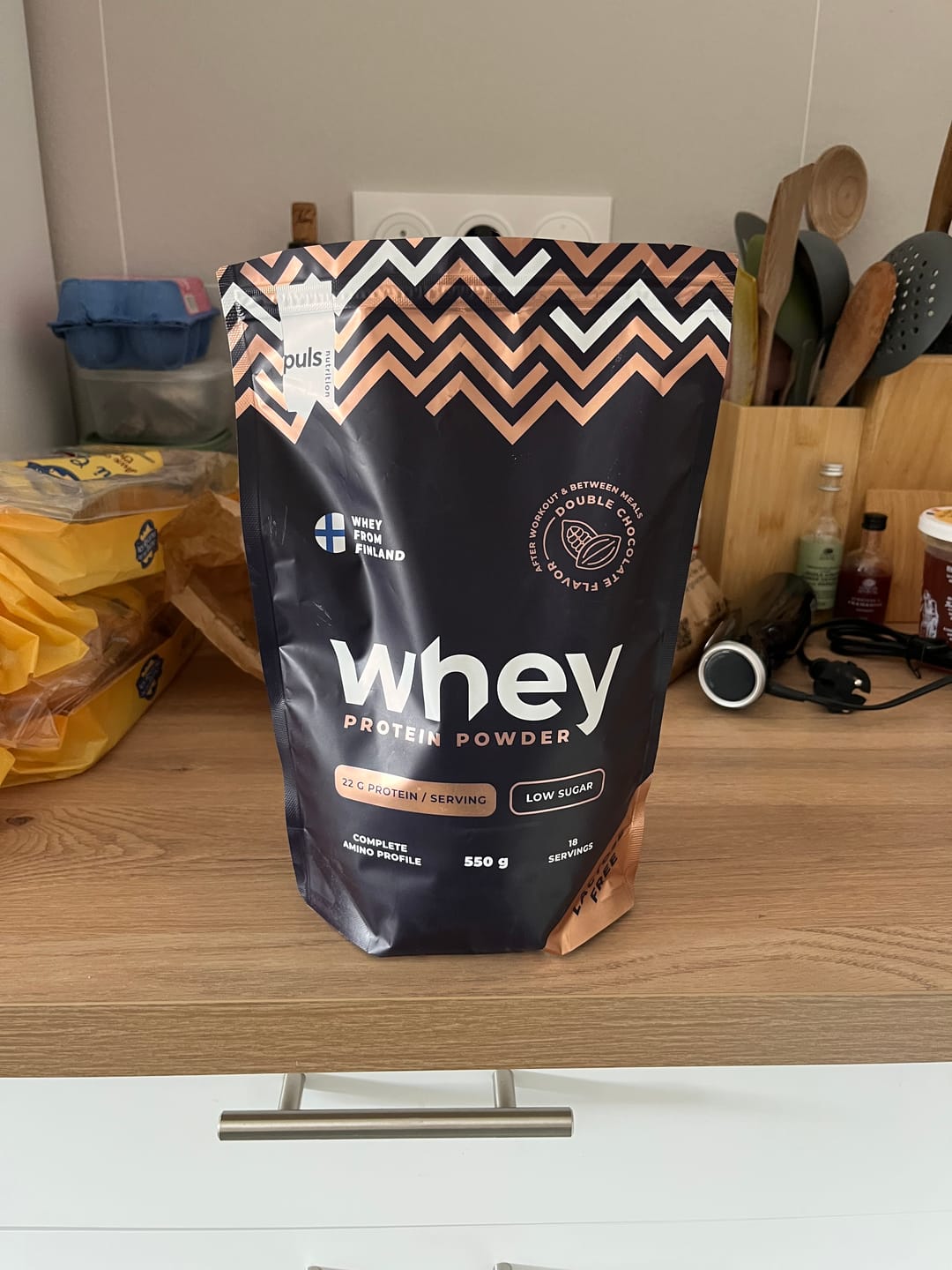 Customer photo review of WHEY PROTEIN Double chocolate 550 g LACTOSE FREE