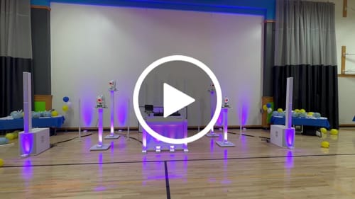 Customer video review of ProX XFH-MHSTANDX2WH Humpter Adjustable Lighting and DJ Stands with Carrying Bags - Pair of White