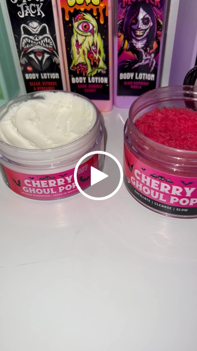 Customer video review of Cherry Ghoul Pop Cream Scrub
