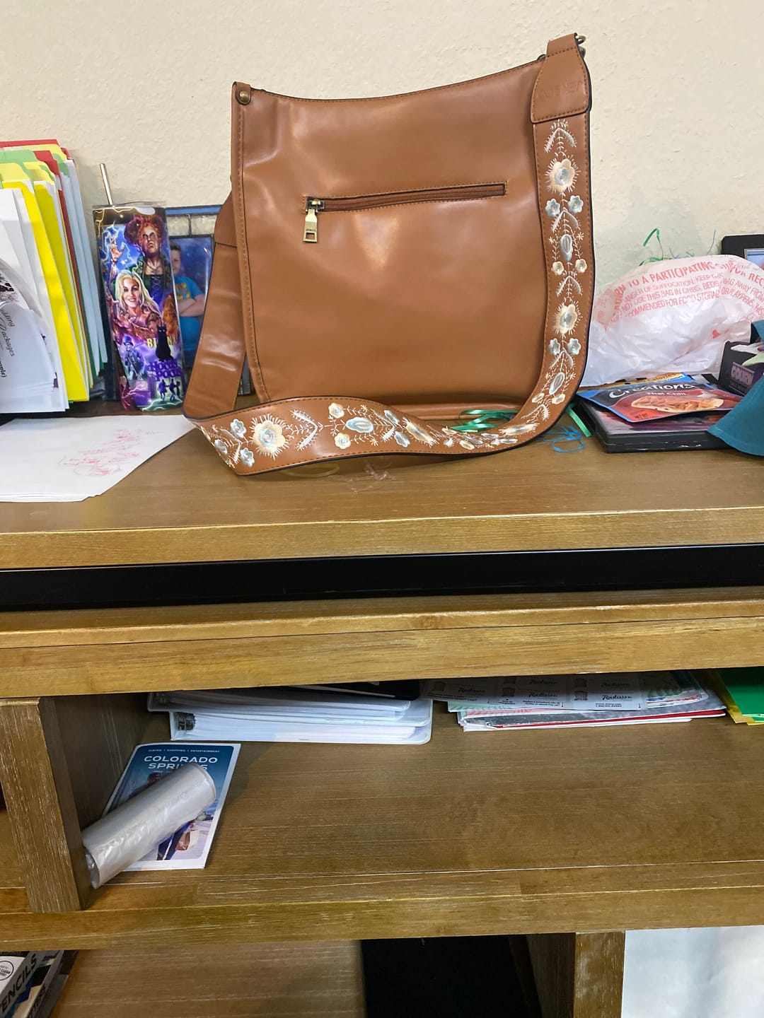 Customer photo review of Pippa Vegan Stitch Accent Crossbody