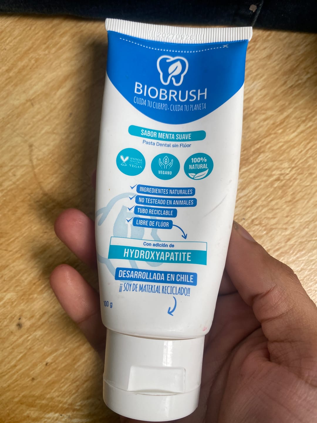 Customer photo review of Pasta Dental Natural Menta S/Flúor Hydrox. (HA) 100 gr