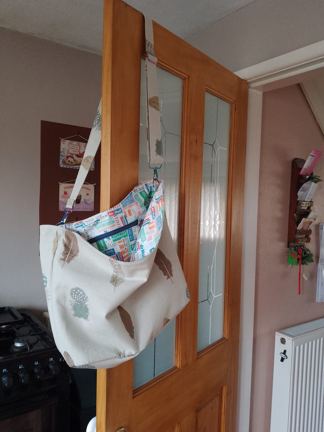 Customer photo review of Feathers Cotton Canvas Fabric
