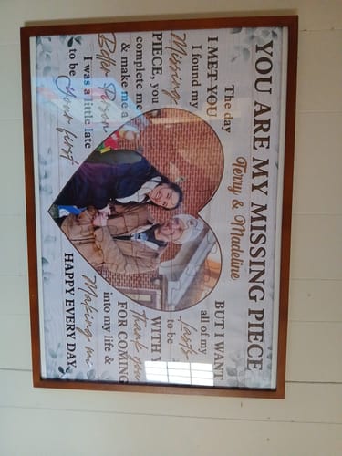 Customer photo review of I Want All Of My Lasts To be With You - Upload Image, Gift For Couples - Personalized Horizontal Poster