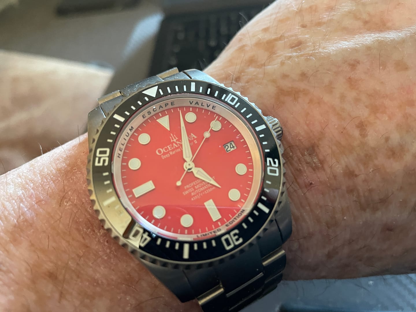 Customer photo review of Oceaneva Deep Marine Explorer II Titanium Limited Edition