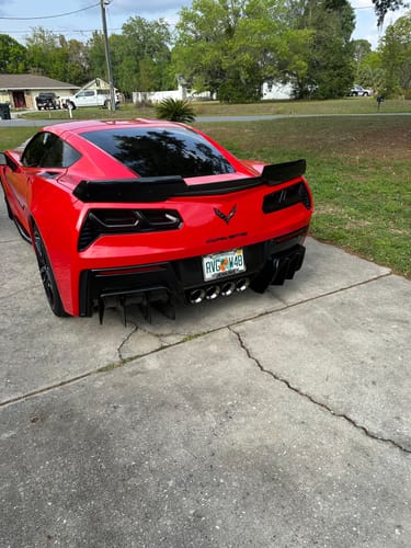 Customer photo review of Corvette C7 Add On Rear Bumper Diffuser