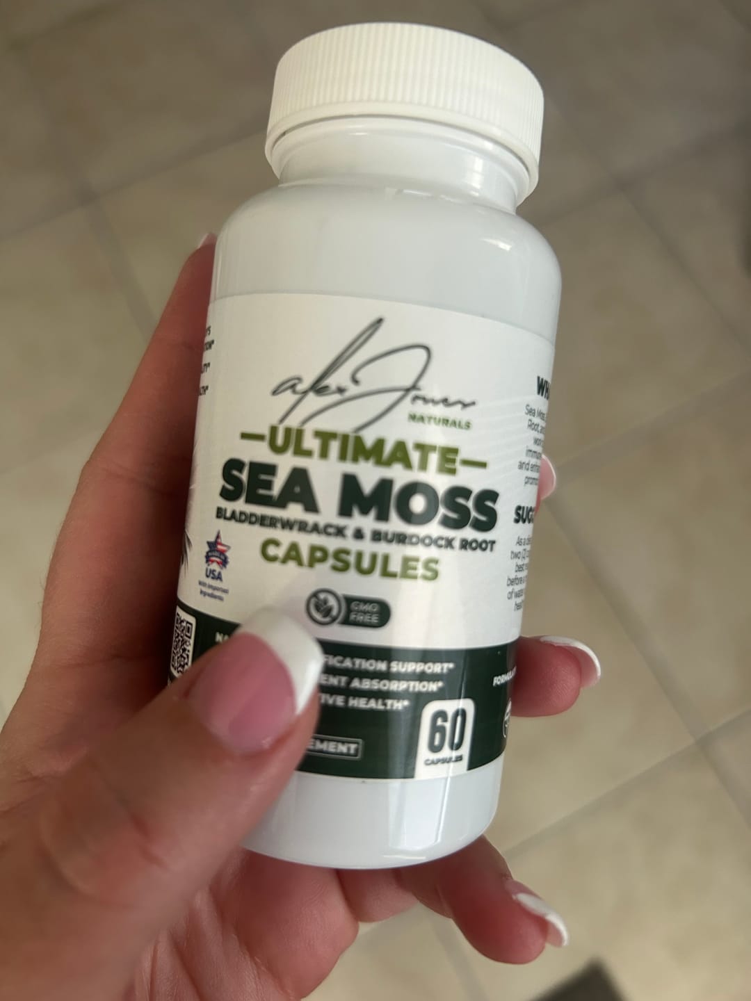 Customer photo review of Ultimate Seamoss Capsules With Bladderwrack & Burdock Root