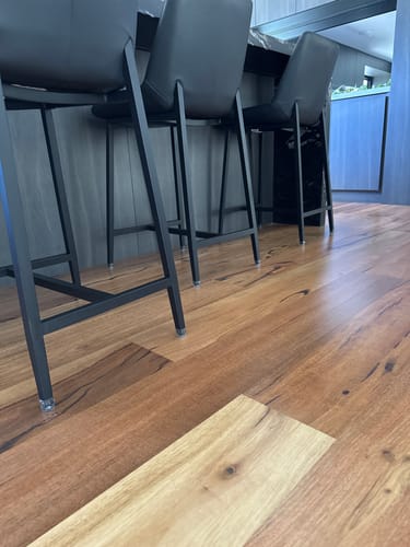 Customer photo review of Elite Groovy Flex Silicone Chair Leg Protectors | Stretchy Edition