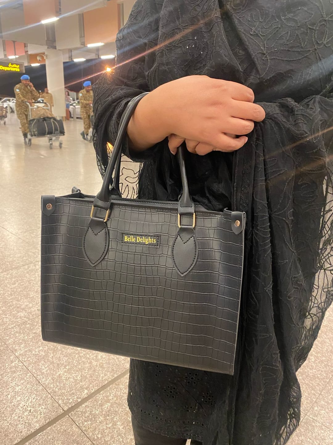 Customer photo review of Black Belle Carry Shoulder Bag