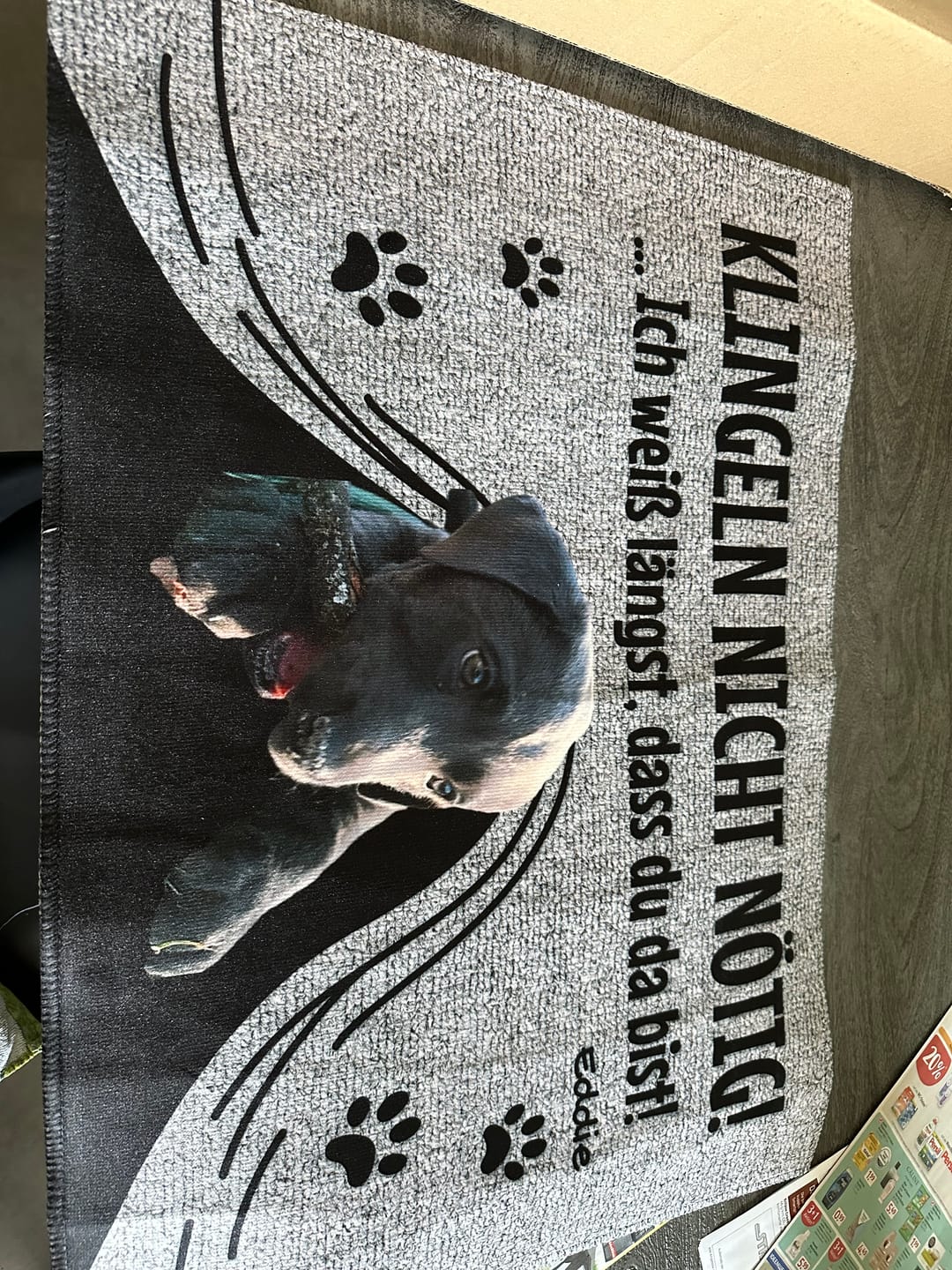 Customer photo review of Klingeln nicht nötig - Individuelle Fußmatte