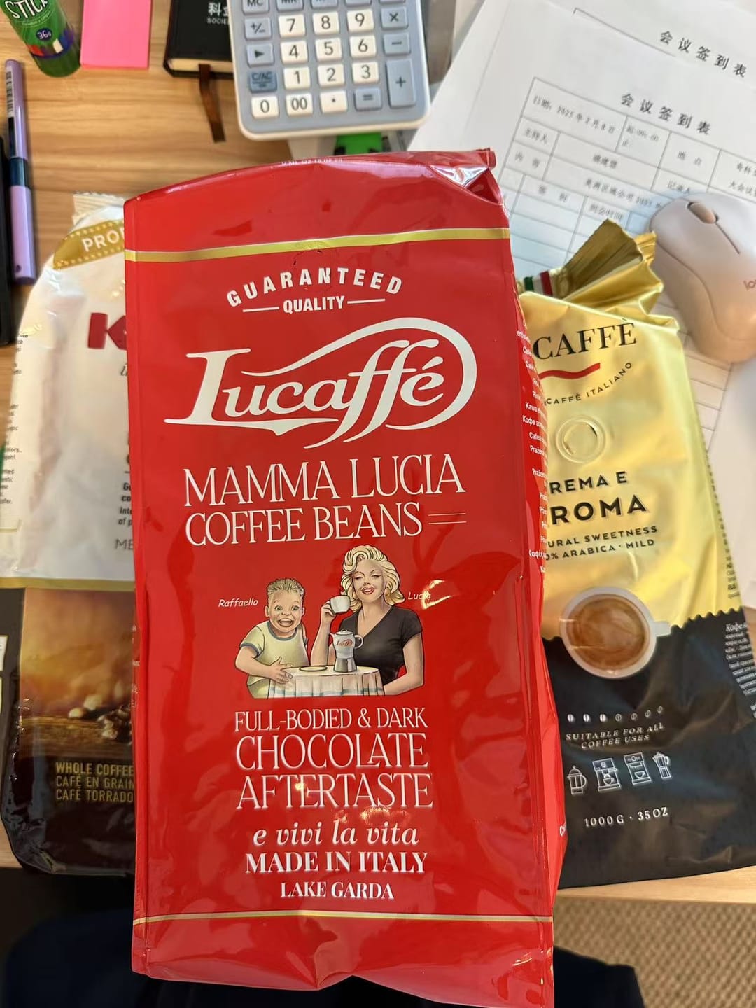 Customer photo review of Lucaffe Mamma Lucia 1 kg Grano Entero