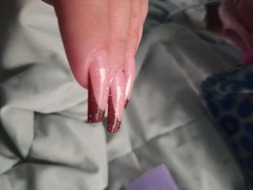 Customer photo review of XCOATTIPS® French - Peach Long Square Pastel Tips