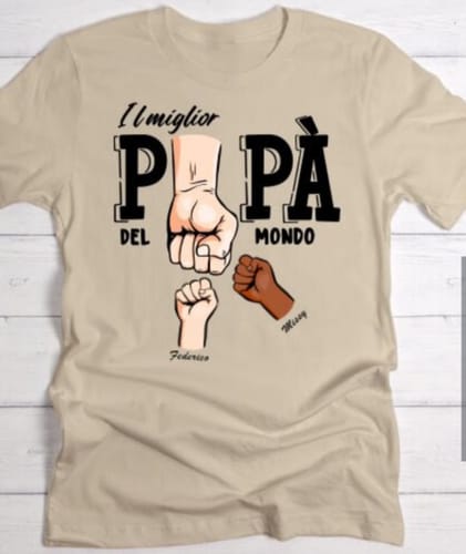 Customer photo review of Il miglior papà del mondo - Maglietta per genitori