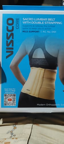 Customer photo review of Sacro Lumbar Belt 12" Back Double Strap | Supports the Lower back | Corrects Posture & Relieves Back Pain (Beige)