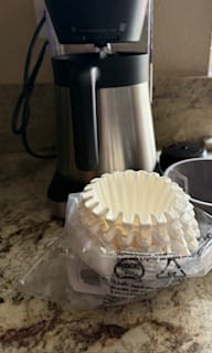 Customer photo review of Kalita Wave 185 Coffee Filters - 100ct