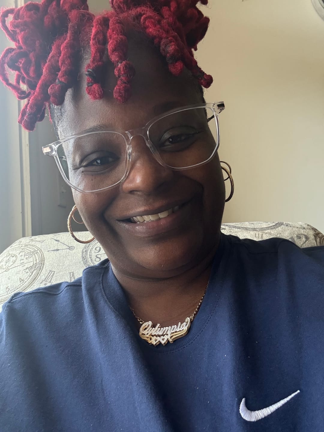 Customer photo review of Double Plated Nameplate Necklace "Bianca"