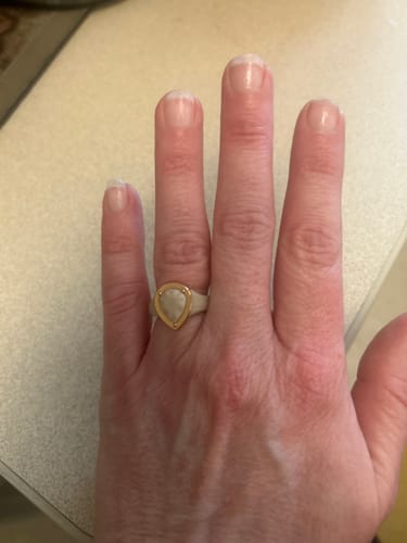 Customer photo review of Pear Collection - Silicone Rings with Metal Frame