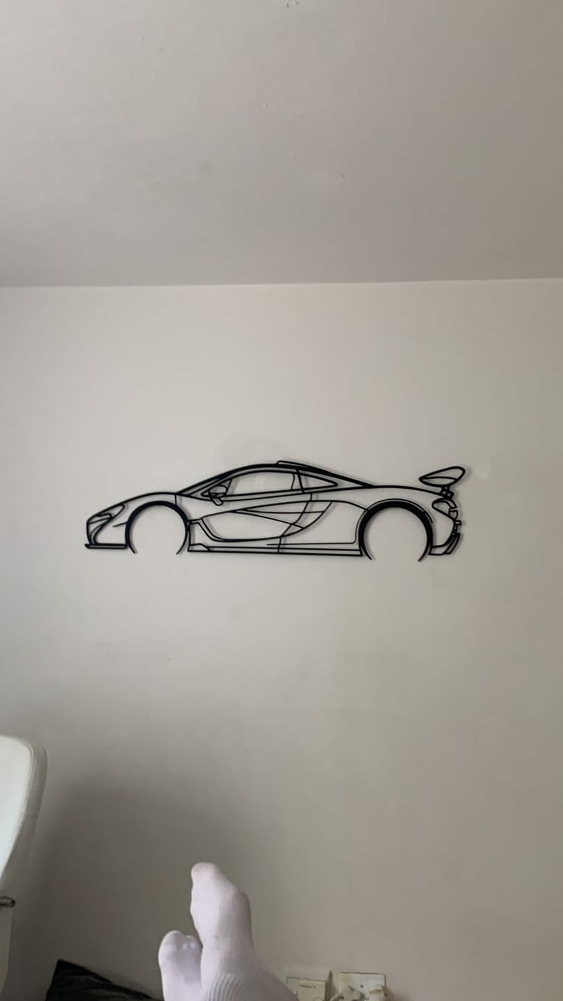 Customer photo review of MCLAREN P1 DETAILED metal wall art frame