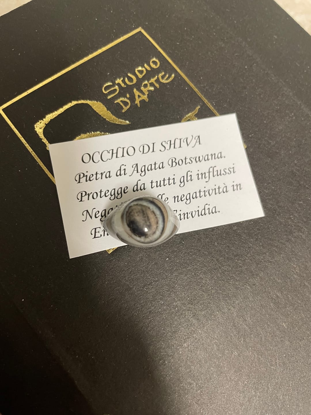 Customer photo review of Occhio di Shiva per la Protezione - Agata Botswana