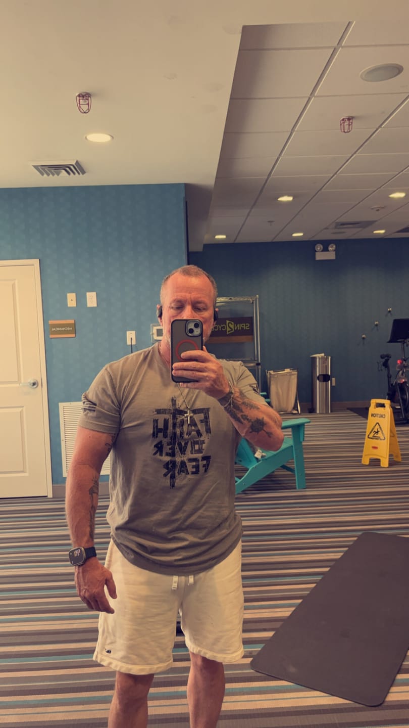Customer photo review of Faith Over Fear Tee
