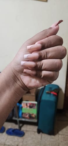 Customer photo review of XCOATTIPS® French - Peach Long Square Pastel Tips
