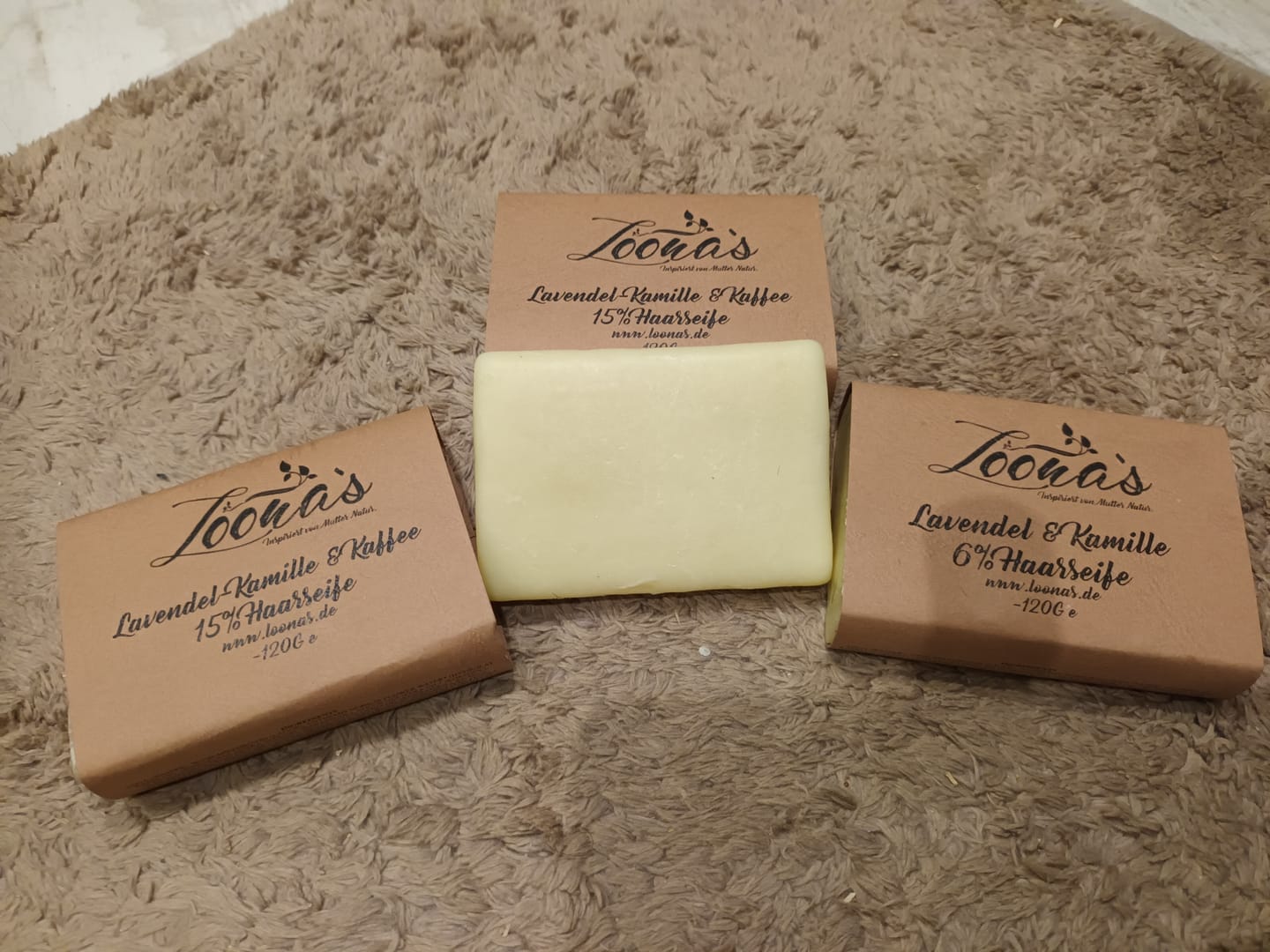 Customer photo review of 6% Lavendel & Kamille Haarseife (Regeneration & Tiefenpflege)