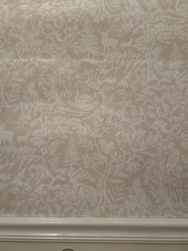 Customer photo review of Chesapeake 3125-72320 Alrick Dove Forest Venture Wallpaper