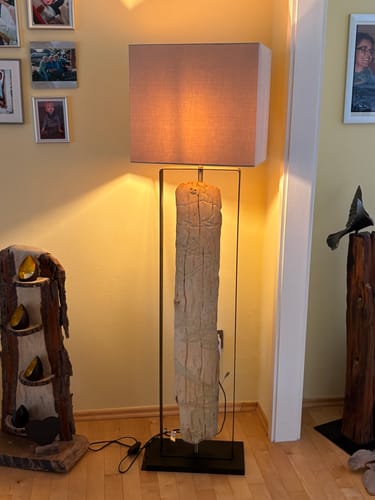 Customer photo review of Design Stehlampe WANA 165cm Holzstamm